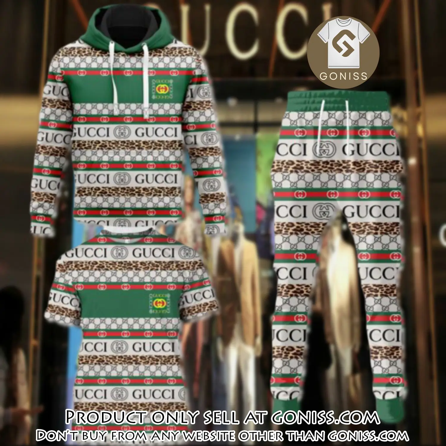 Gucci luxury brand combo tshirt hoodie long pants set trending 24 outfit sport lcs1033 gn0105104